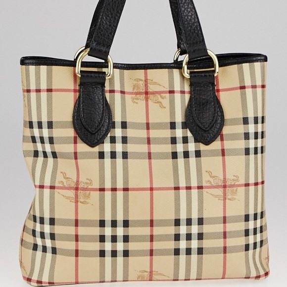 Burberry Haymarket Check Coated Canvass Regent Tote Bag - Picture 4 of 7